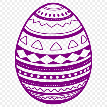 Illustrated Easter egg with colorful designs, suitable for vector art projects.