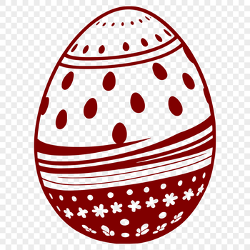 A traditional Easter egg design in a vector format, suitable for digital crafting and decoration.
