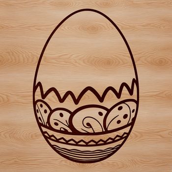 A colorful, stylized Easter egg with intricate details, suitable for digital use.