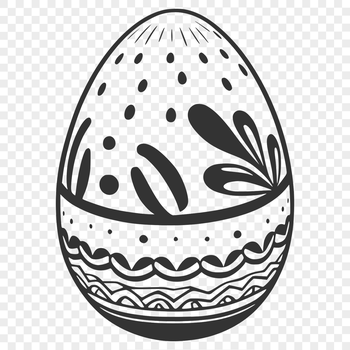 A traditional Easter egg design made in vector format with intricate details.