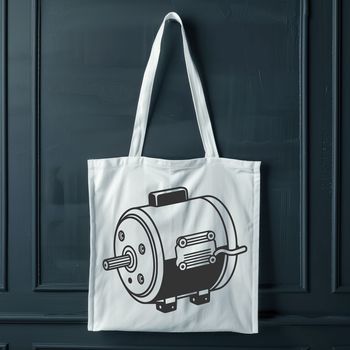 High-resolution SVG image of a detailed electric motor, suitable for vector design and cutting machine applications.