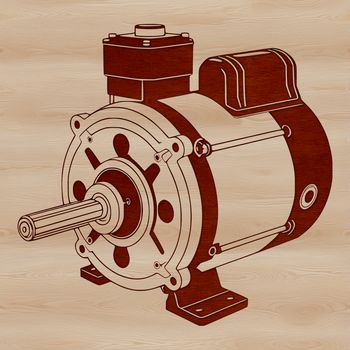High-resolution SVG motor graphic illustration.