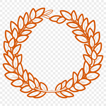 A reusable SVG template of a decorative floral wreath for crafting projects.