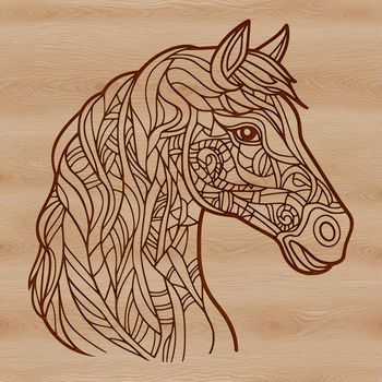 A high-quality, editable graphic of a horse designed as vector art.