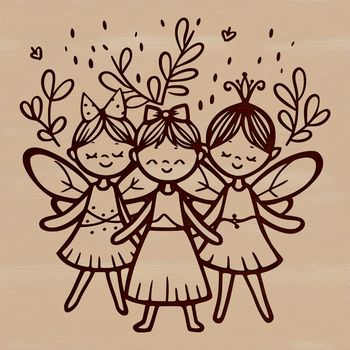 A detailed illustration of a mythical fairy from a traditional fairy tale.