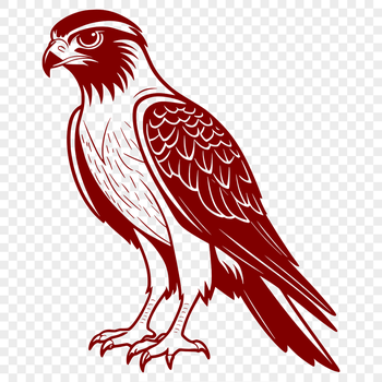 An SVG silhouette of a bird, specifically a falcon, suitable for cutting or engraving projects.