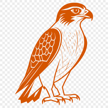 Falcon bird in flight, designed as a vector graphic for cutting machines and other applications.