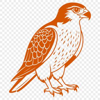 Falcon bird silhouette in vector format