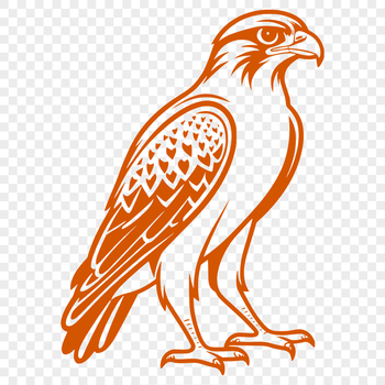 An intricately designed vector image of a falcon, ideal for cutting machines like Cricut or laser engraving.