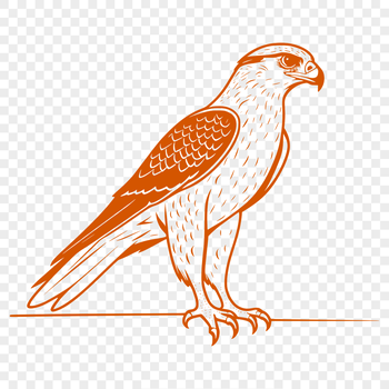 A vector illustration of a falcon in flight, suitable for commercial or personal use as a cut file for cutting machines.