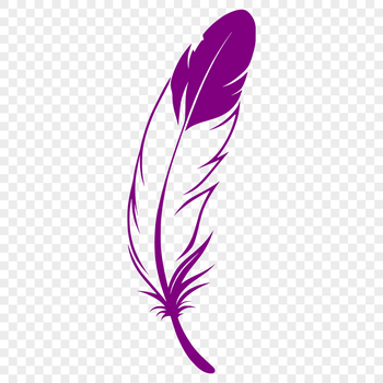 A high-quality vector illustration of a feather, suitable for use in graphic design projects.