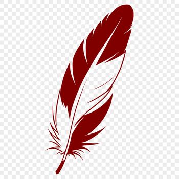 A high-quality SVG vector illustration of a single bird's feather.