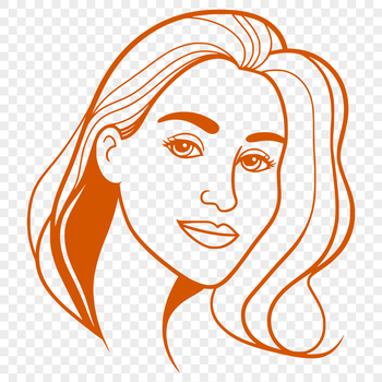 An illustration of a woman designed as vector art suitable for various digital applications.