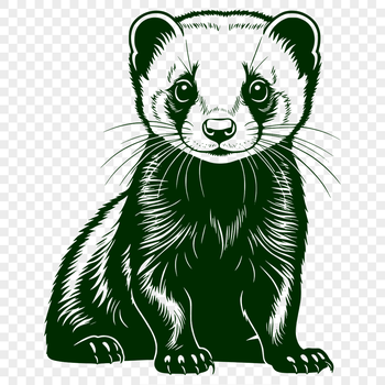 An SVG graphic of a pet ferret design.