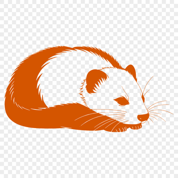 A cute, realistic ferret illustration suitable for personal and commercial use.