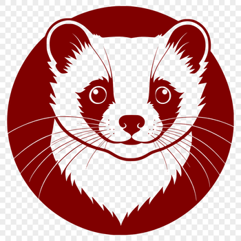 Ferret animal icon in vector format for commercial or personal use.