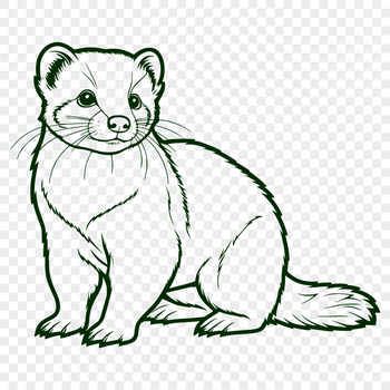 Ferret animal illustration in vector format, suitable for commercial or personal use.