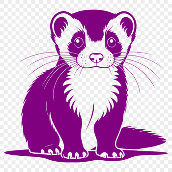 Ferret animal illustration in vector format