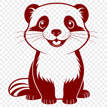 Ferret silhouette in vector format for commercial or personal use.