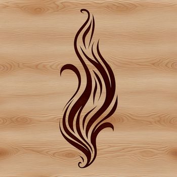 SVG illustration of a flame shape, suitable for graphic design and digital art.