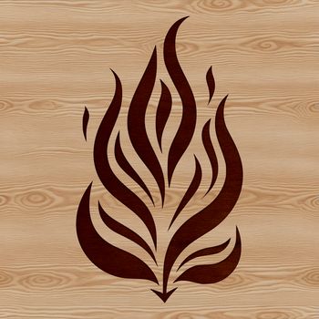 SVG illustration of a stylized flame shape
