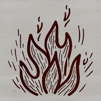 A digital illustration of fire in the shape of flames, available as a scalable vector graphic.