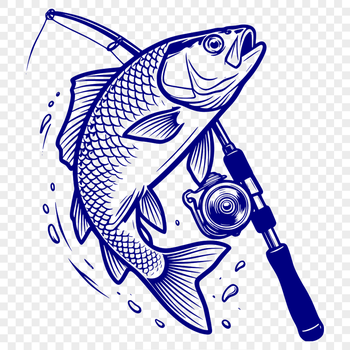 Fishing silhouette SVG cut file for laser engraving