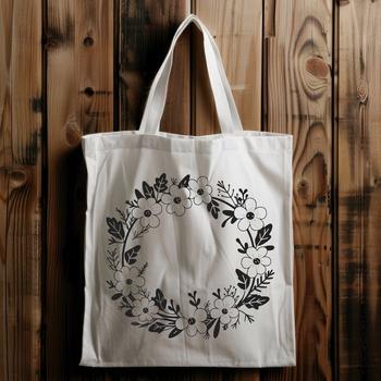 Floral wreath design for cutting machines and vector art projects.