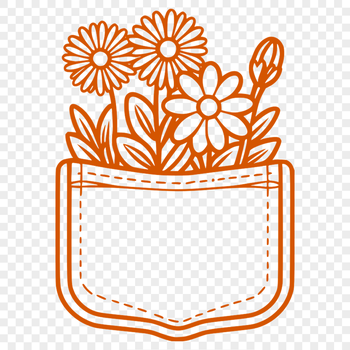 A floral pattern featuring a wild flower design for craft projects.