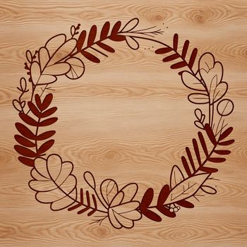 A decorative floral wreath design created as a vector SVG file.