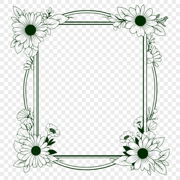A digital frame design with a floral pattern.
