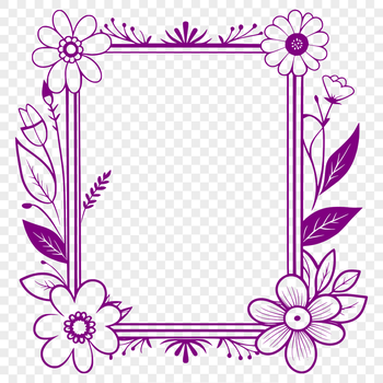 Vector frame design with ornate floral details for graphic art projects.