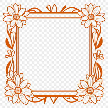 A decorative vector frame design with floral patterns suitable for digital use.
