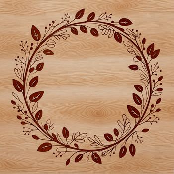 A floral wreath design made from high-quality vector shapes.
