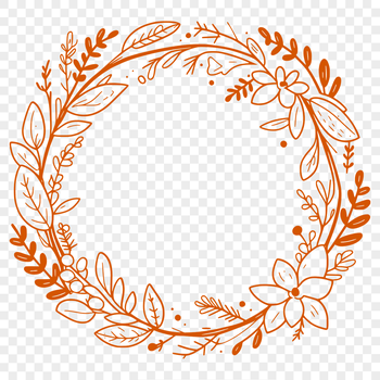 A floral wreath design created using vector art, suitable for various digital applications.