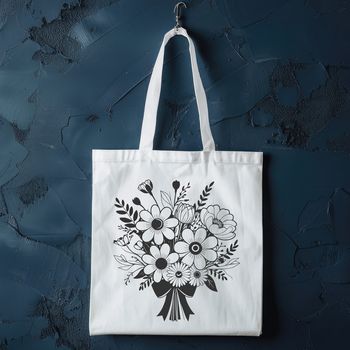A digital bouquet of colorful flowers arranged in a decorative design.