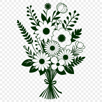 A floral bouquet of flowers in various colors and shapes.