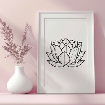 A detailed illustration of a lotus flower, suitable for vector design and cutting machine applications.