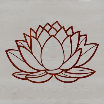 A detailed illustration of the lotus flower, often associated with Eastern spirituality and symbolism.