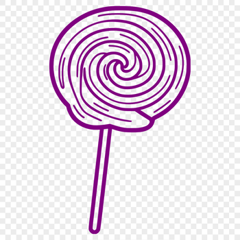 Colorful vector illustration of a lollipop, ideal for personal or commercial design projects.