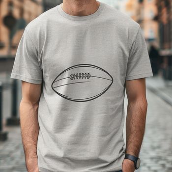 A detailed vector illustration of an American football in various poses.