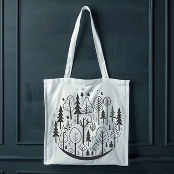 A vector graphic representation of a forest ecosystem featuring multiple tree species and vegetation.