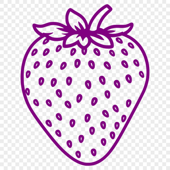 A high-quality digital illustration of a ripe red strawberry.