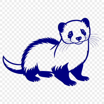 A ferret animal pet illustration in vector format.