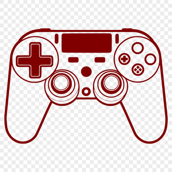 A high-quality SVG representation of a video game controller with buttons and directional controls.