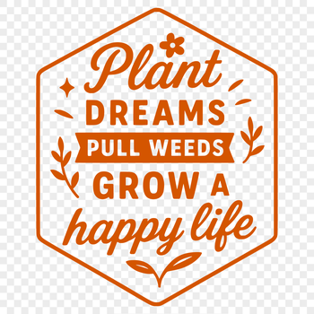 A vector design featuring inspirational gardening quotes in a decorative font.