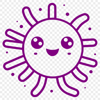 Illustration of a single bacterium cell with detailed features.