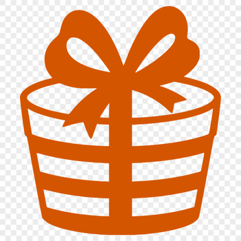 Wrapped Gift Box with Ribbon SVG A wrapped gift box with a ribbon tied around it.