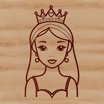 SVG princess clip art design with detailed graphics