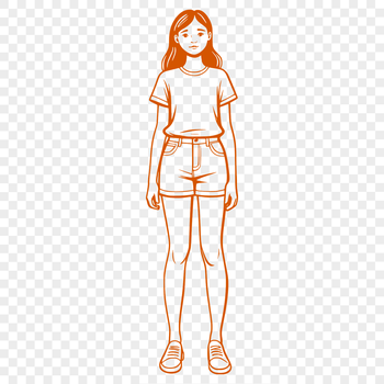 A young girl's portrait in vector format.